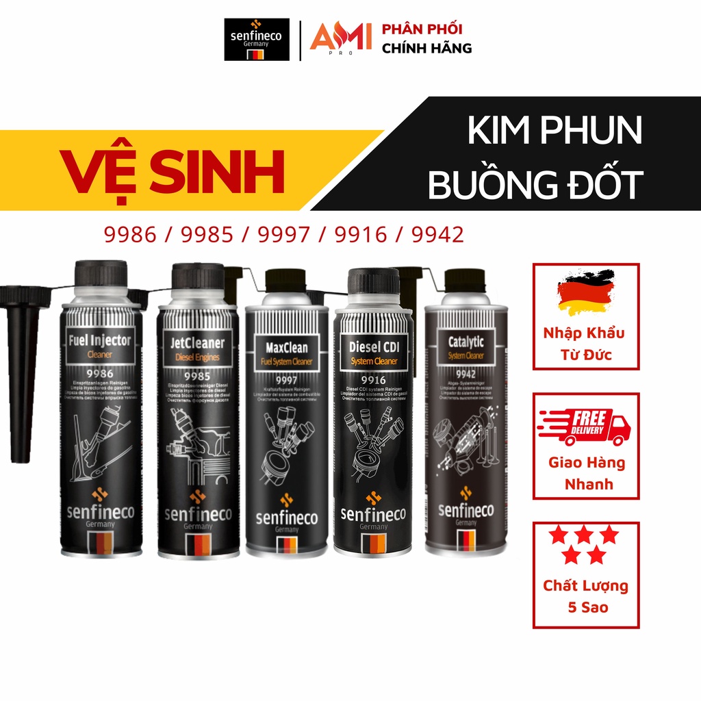 Vệ Sinh Kim Phun Buồng Đốt 9985/9986/9997/9916/9942 Senfineco Đức