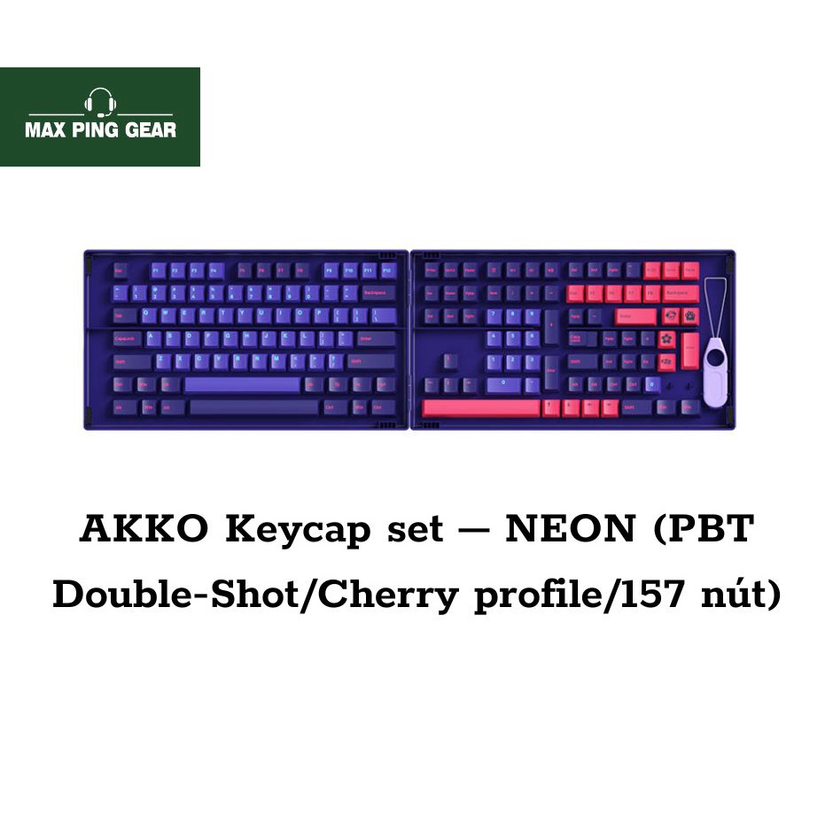 Nút bàn phím AKKO Keycap set – NEON (PBT Double-Shot/Cherry profile/157 nút)