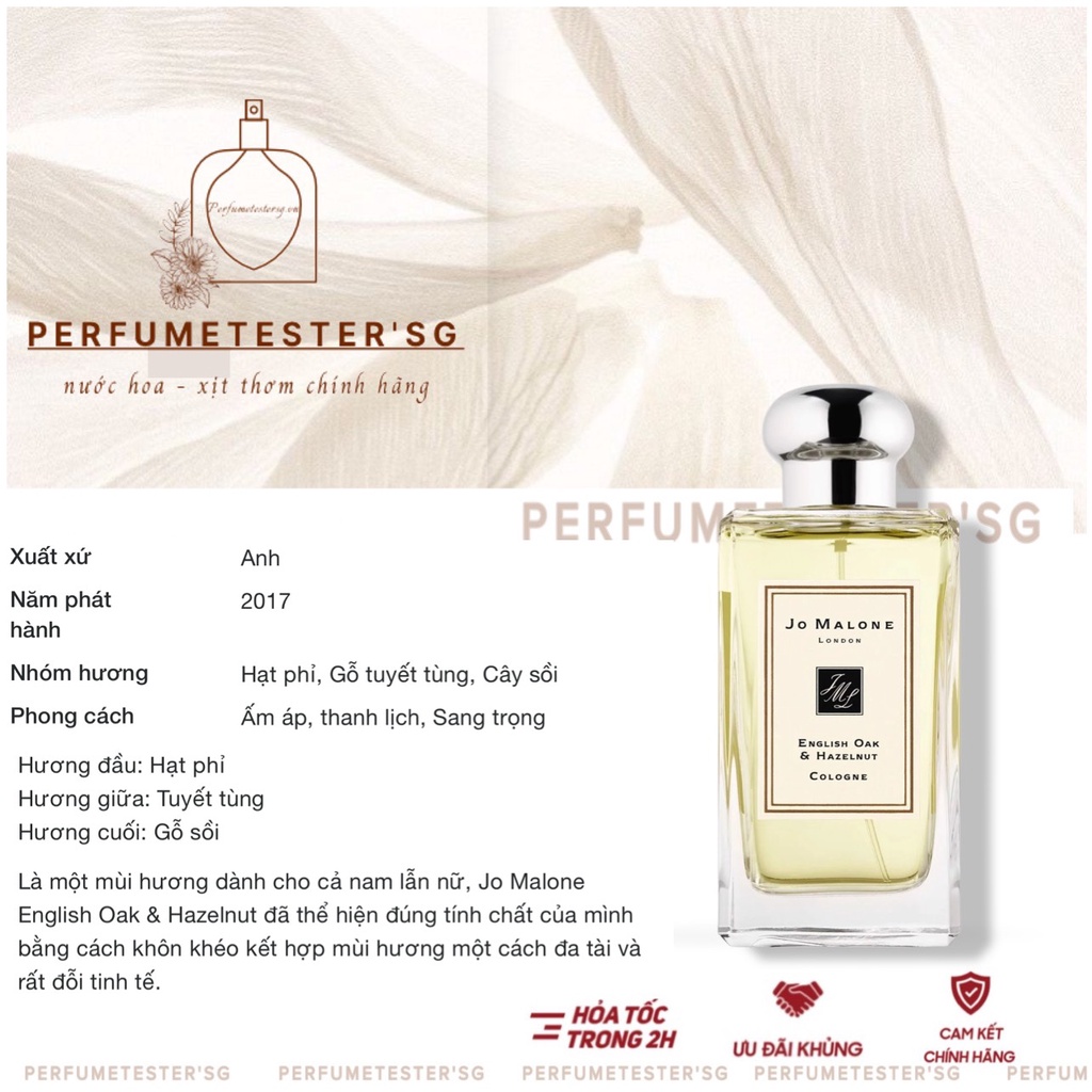 Nước hoa  Jo Malone English Oak & Hazelnut -𝒑𝒆𝒓𝒇𝒖𝒎𝒆𝒕𝒆𝒔𝒕𝒆𝒓