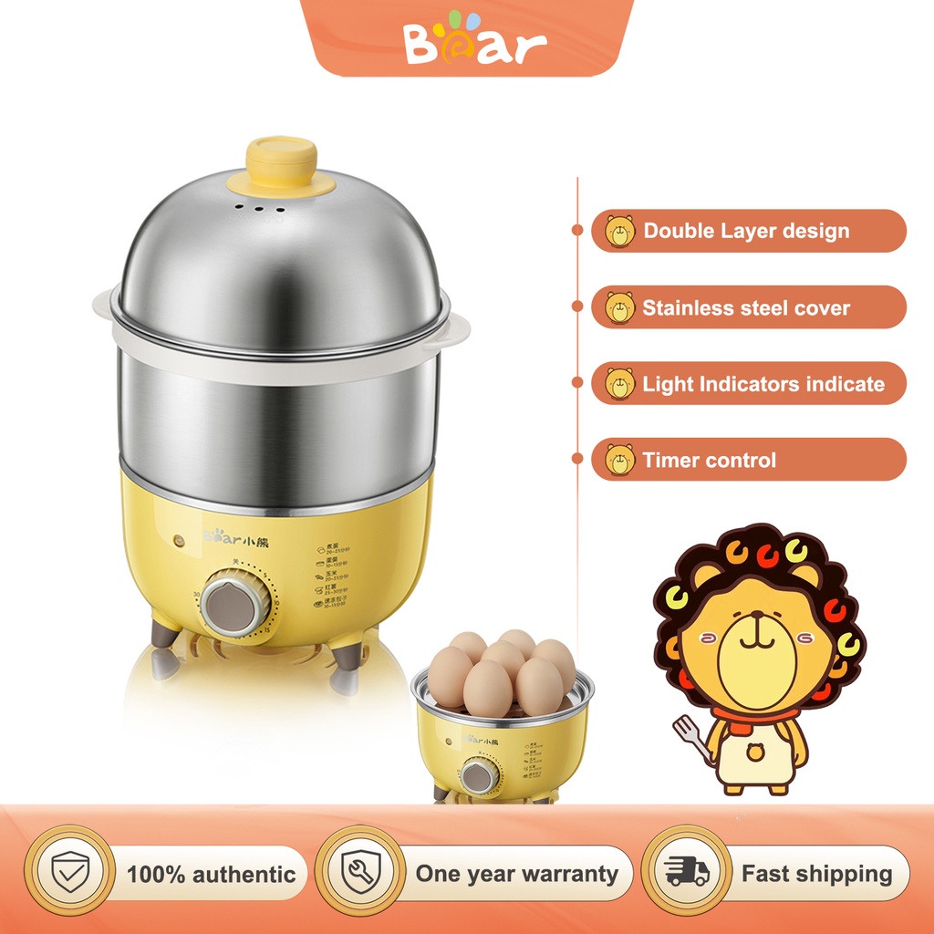 Nồi nấu trứng BEAR ZDQ-2153 bằng thép không gỉ 304 nấu được đến 14 quả trứng