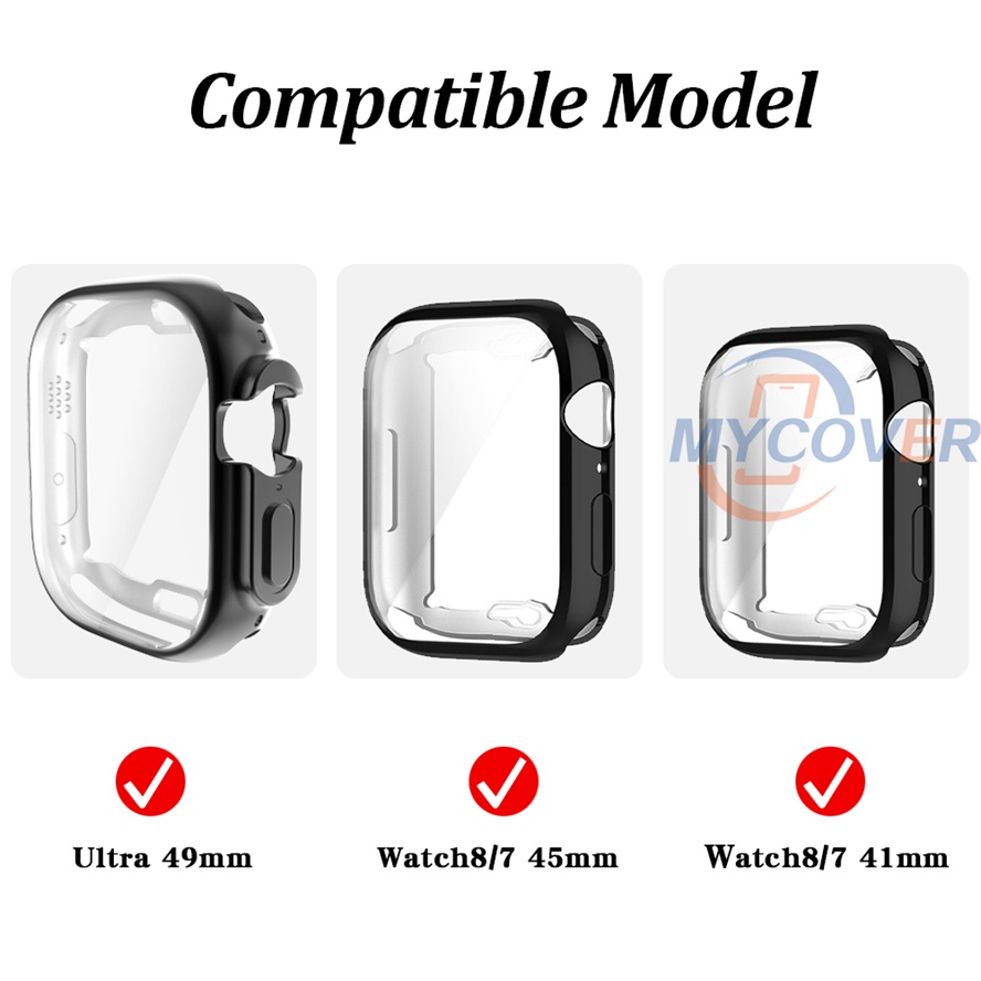 Ốp Bảo Vệ Đính Kim Cương Cho Apple Watch Series Ultra 8 7 6 SE 5 4 3 2