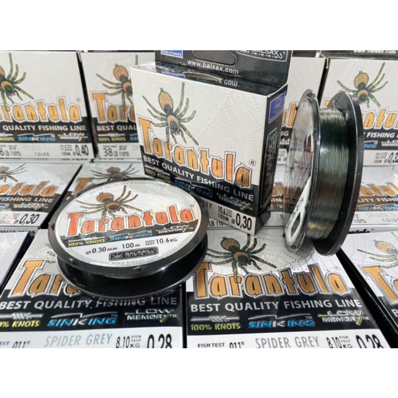 Cước câu cá Tarantula 100m, cước con nhện, màu đen. chất liệu mồnilament, dây cước không giãn, dai chắc, tải cá lớn