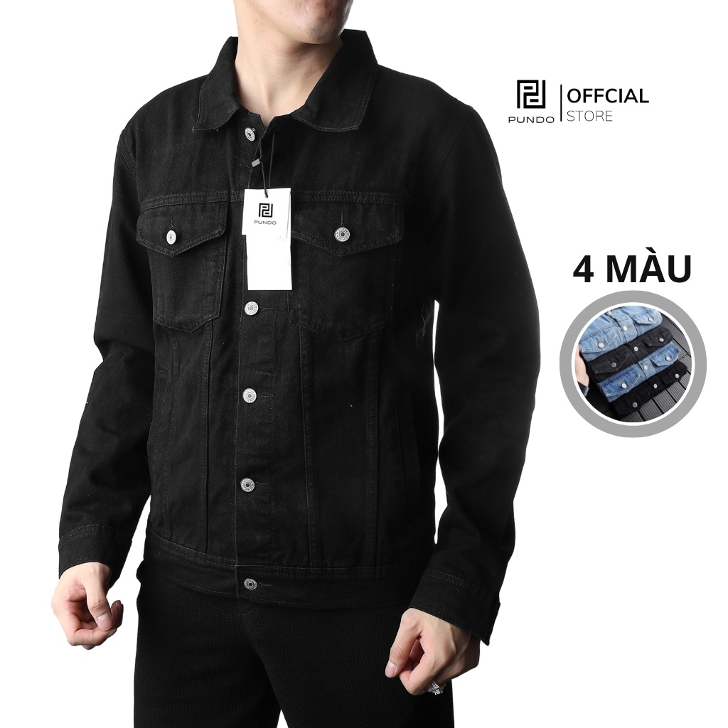 Áo khoác jean PUNDO 4 màu cao cấp chất jean mịn , dày dặn ,đứng from ,đường may tỉ mỉ AKPD32