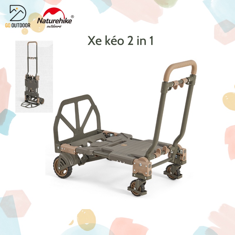Xe Kéo Dã Ngoại Đa Năng 2 in 1 Gấp Gọn Naturehike CNH22JU024