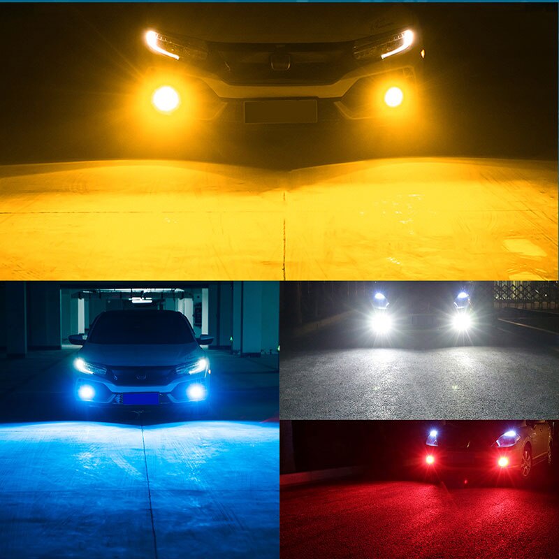 Set 2 Bóng Đèn Sương Mù H11 Led H7 9005 HB3 9006 HB4 H9 H8 Dành Cho Ô Tô