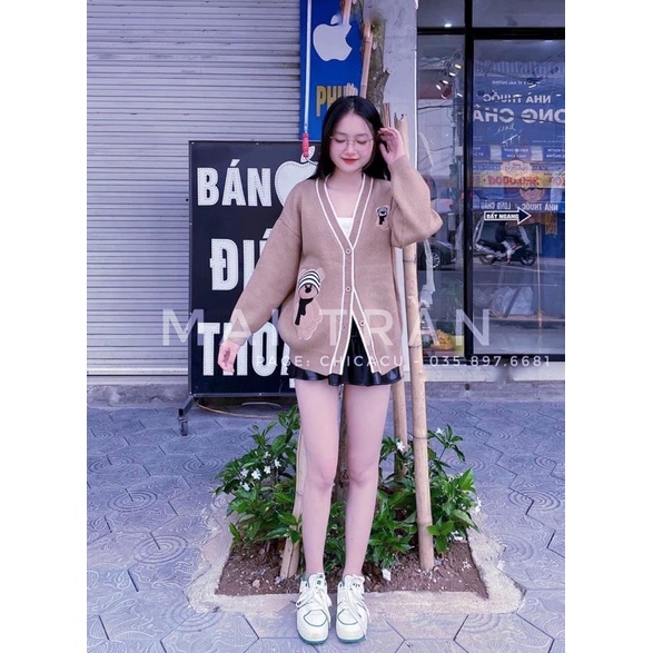 ÁO CADIGAN HOẠ TIẾT GẤU 2 MÀU