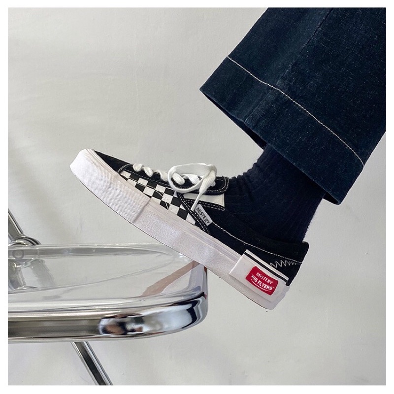 SẴN-Giày sneaker Ulzzang caro, form đẹp-Clip+Ảnh thật