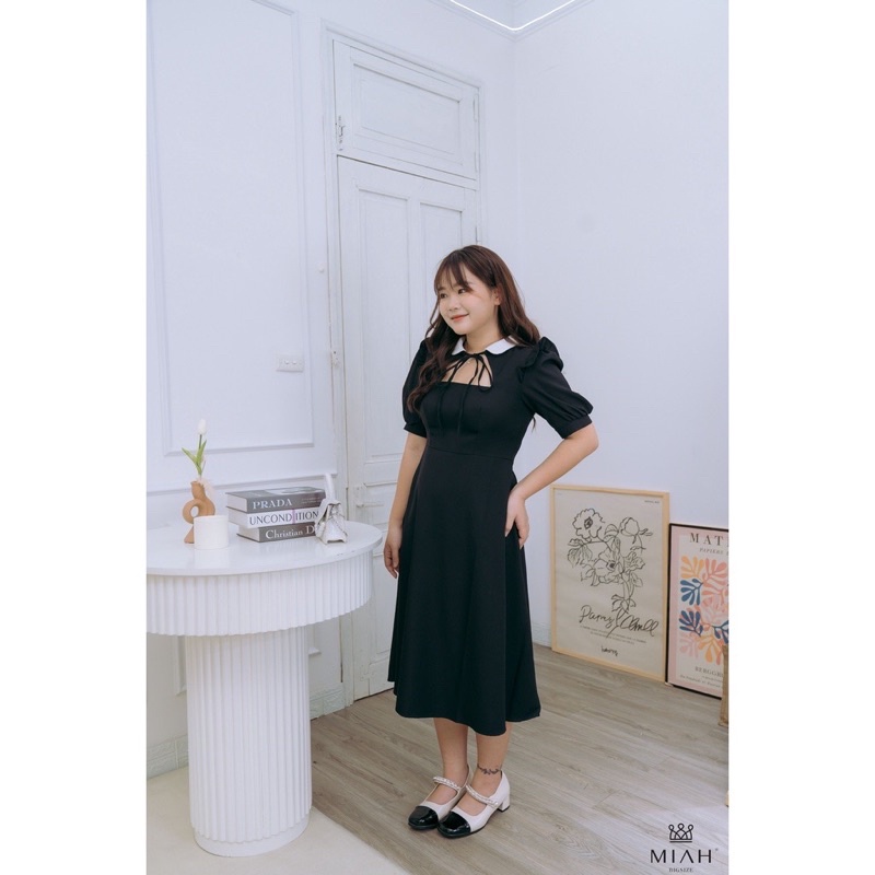 Bigsize Đầm tiểu thư cột nơ 50-90kg