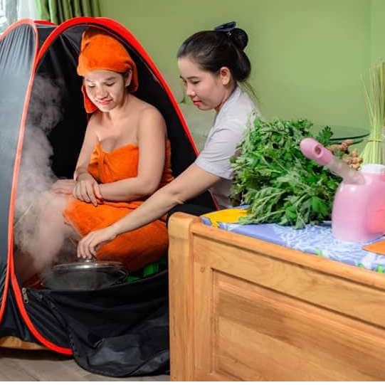 Thảo dược lá xông giải cảm, xông phòng: ngãi cứu, kinh giới, tía tô, hoắc hương, hương nhu, củ sả sấy khô, trần bì..