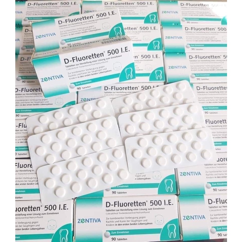 Vitamin D Flouretten 500i.e của Đức cho trẻ sơ sinh
