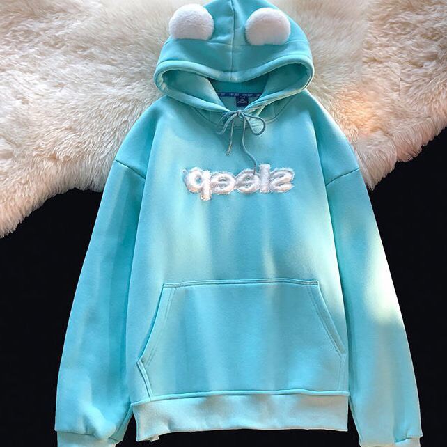 Áo hoodie cho nữ hình núm tai gấu cute