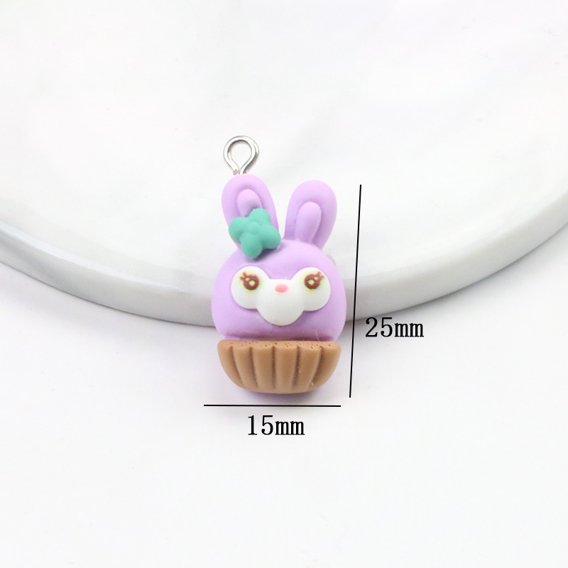 Phụ Kiện Mặt Dây Chuyền / Móc Tai / Dây Chuyền Hình Bánh Cupcake Hoạt Hình Bằng Nhựa resin Thủ Công diy