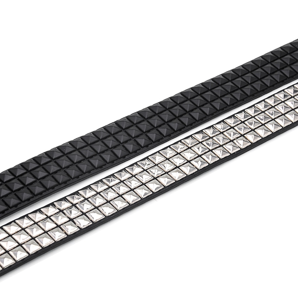 Thắt Lưng Da Khóa Vuông Đính Đinh Tán Fenteer1 Thời Trang Cho Nữ