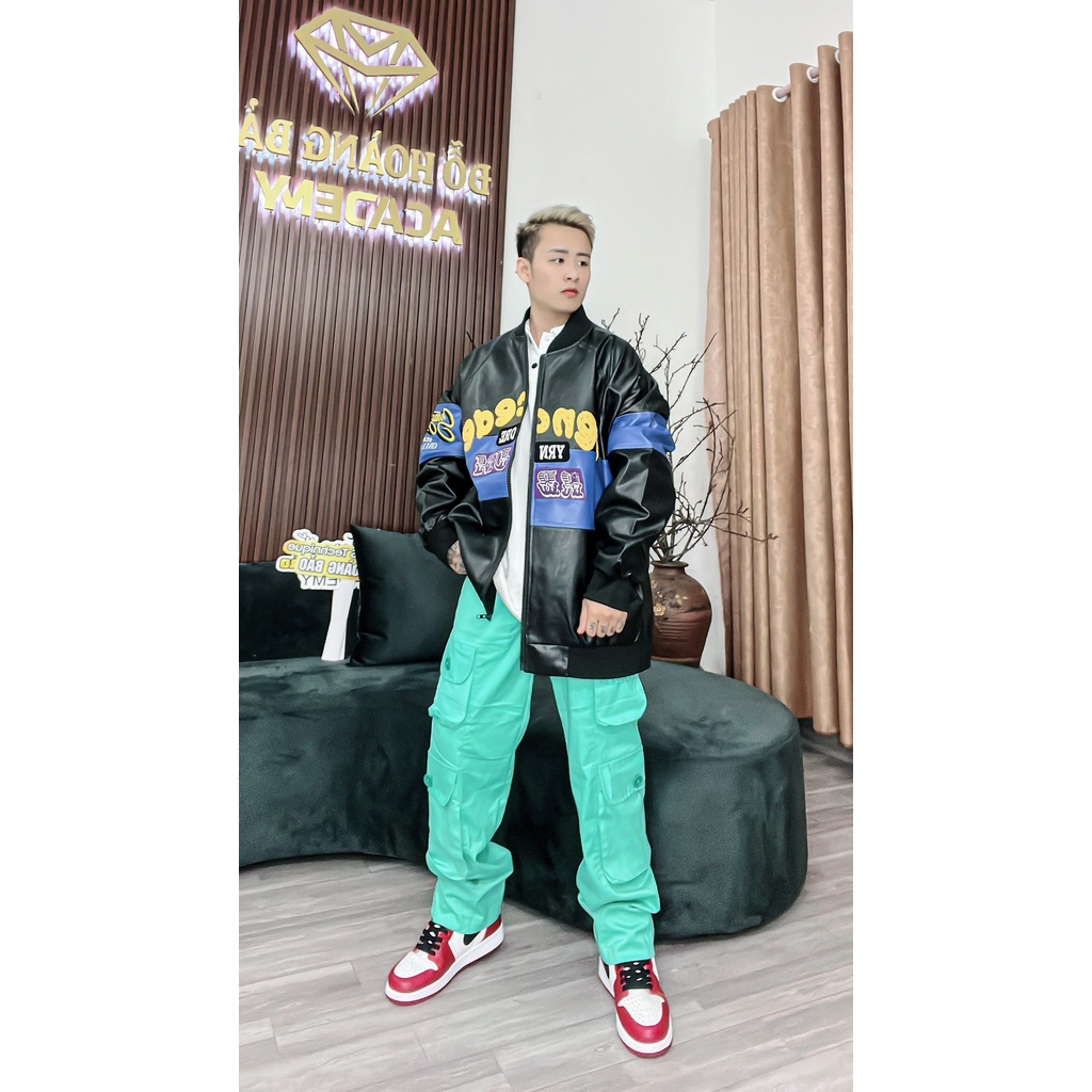 🔥 chất lượng cao🔥 Quần cargo pant Ống Đứng XANH  Phong Cách streetwear Cho Nam nữ Quần pant ống rộng