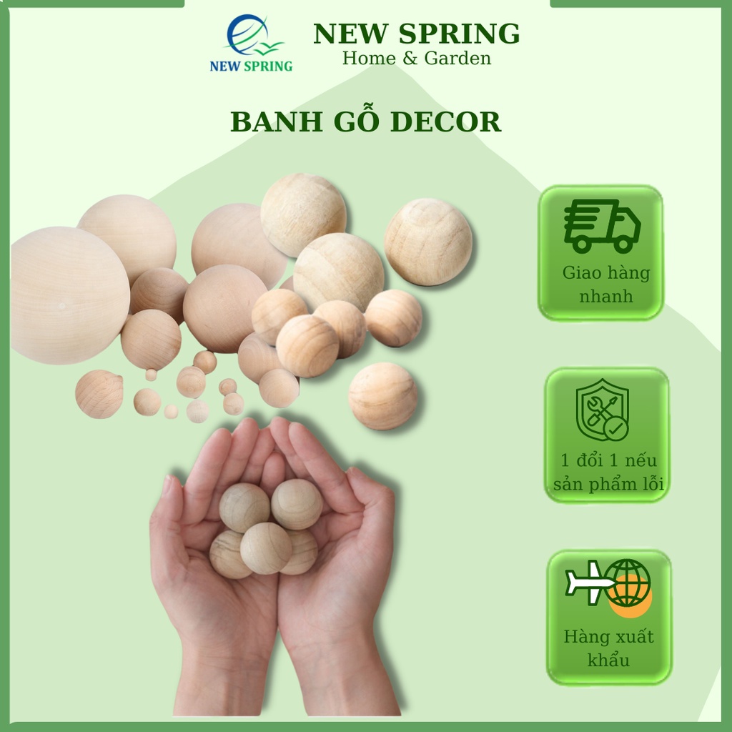 5 banh gỗ dùng để trang trí, làm đồ chơi, nhiều kích thước làm từ gỗ tự nhiên không gây hại, hàng xuất khẩu (có sẵn)