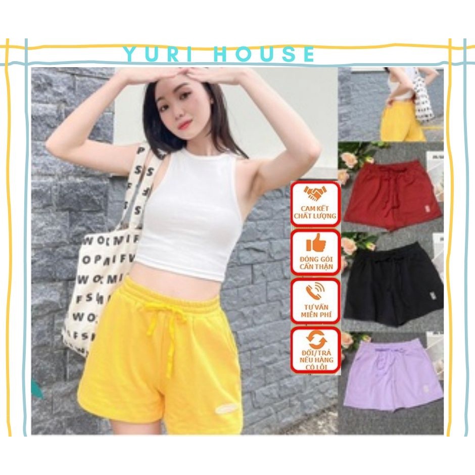 Quần shot nữ, có dây rút, vải dày dặn, Y24