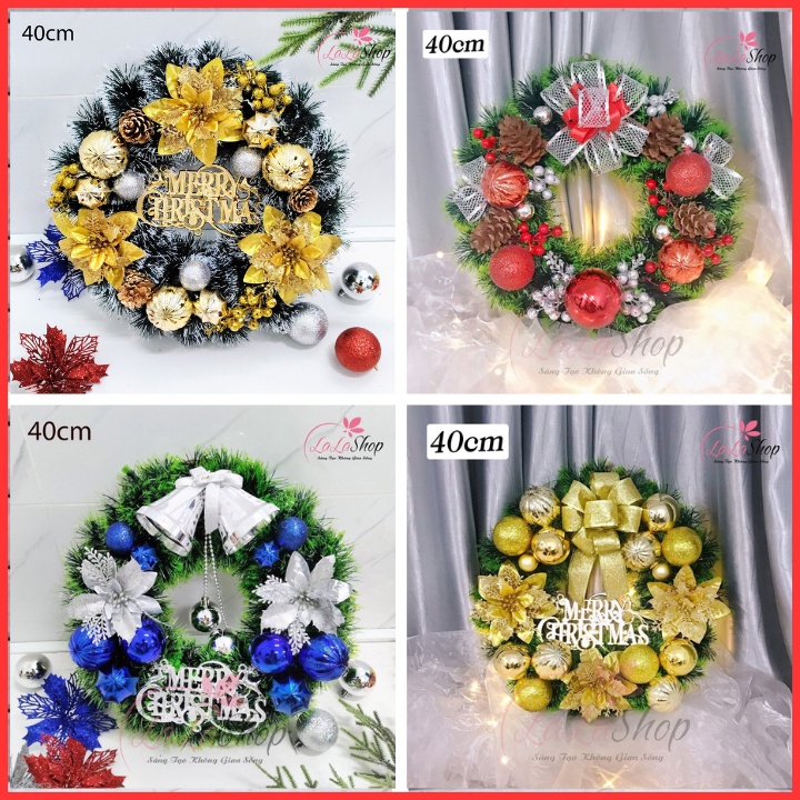 Vòng nguyệt quế trang trí Giáng sinh giá rẻ siêu đẹp - Mua vòng nguyệt quế trang trí Noel các loại giá sỉ tốt nhất TPHCM