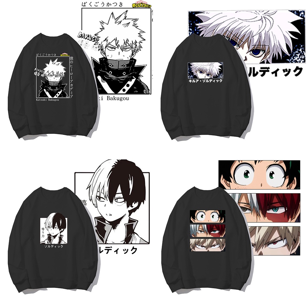 BST Áo Sweater in hình Nhân vật Todo Shotoroki Bakugo Katsuki - Anime My Hero Academi mẫu đẹp