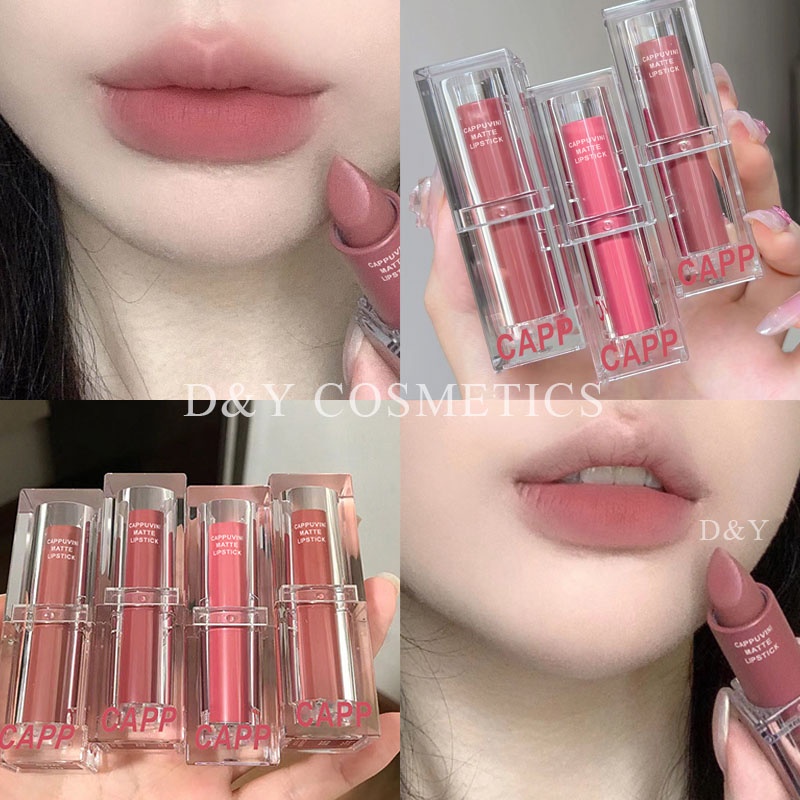D & Y Son Môi Cappuvini Chất Nhung Lì Tự Nhiên Lâu Trôi Chống Thấm Nước Màu Nude Hàn Quốc