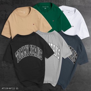 ÁO PHÔNG NAM TAY NGẮN IN CHỮ TOM.MY JEANS AT559 6 MÀU THỜI TRANG - PHÔNG NAM CHẤT COTTON 4 CHIỀU CAO CẤP