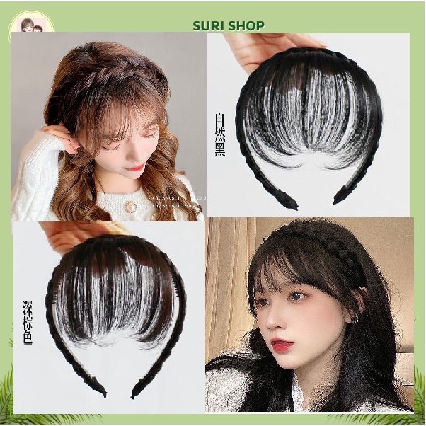 Băng đô bím tóc cài tóc giả có mái siêu đẹp dể thương đáng yêu cho nữ