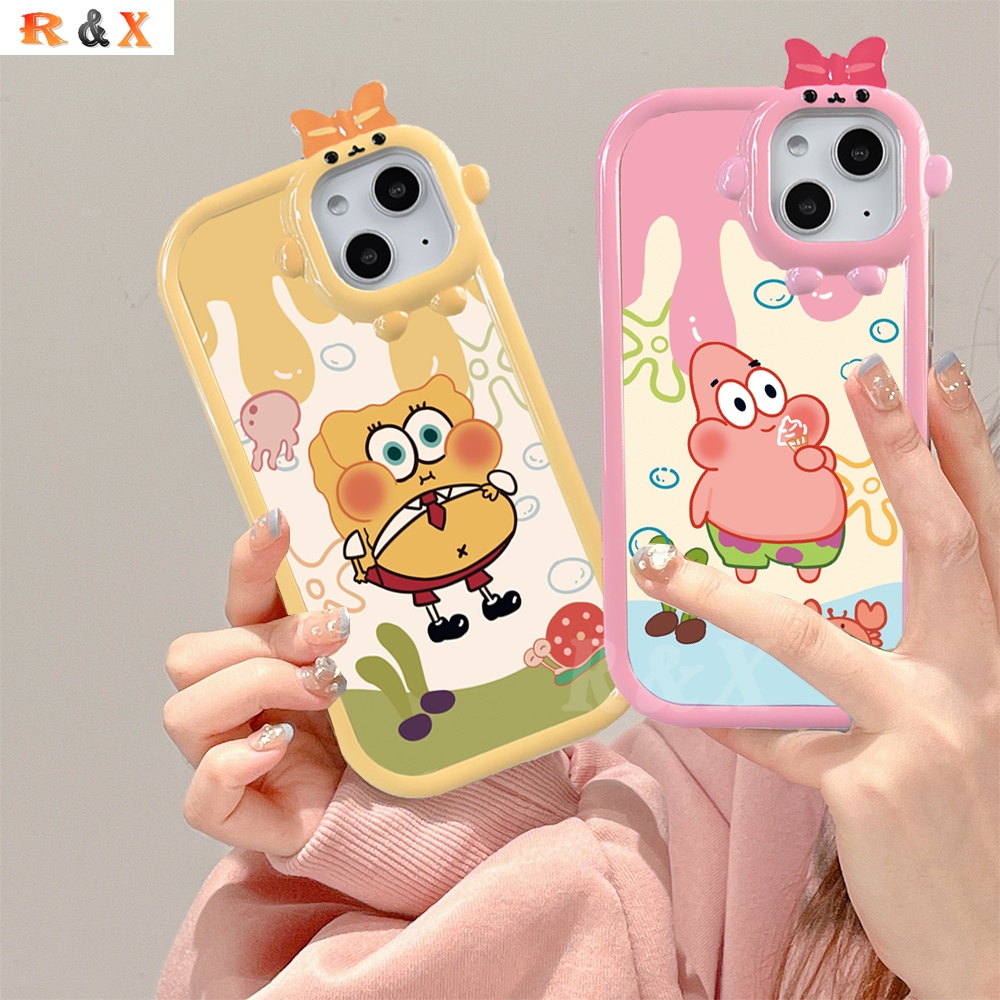 Ốp Điện Thoại TPU Mềm In Hình Spongebob Dễ Thương Cho iPhone 14 11 12 13 Pro MAX 7 8 Plus 6 6s Plus XR 14Plus XS MAX SE 2020 X