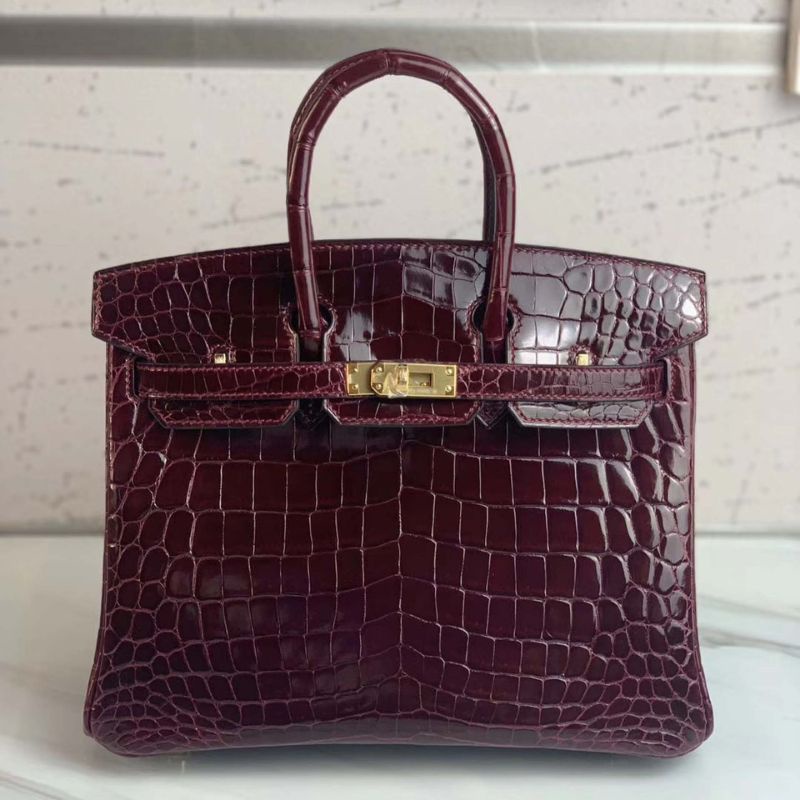 Túi xách Hermes Birkin 30 da cá sấu màu nho
