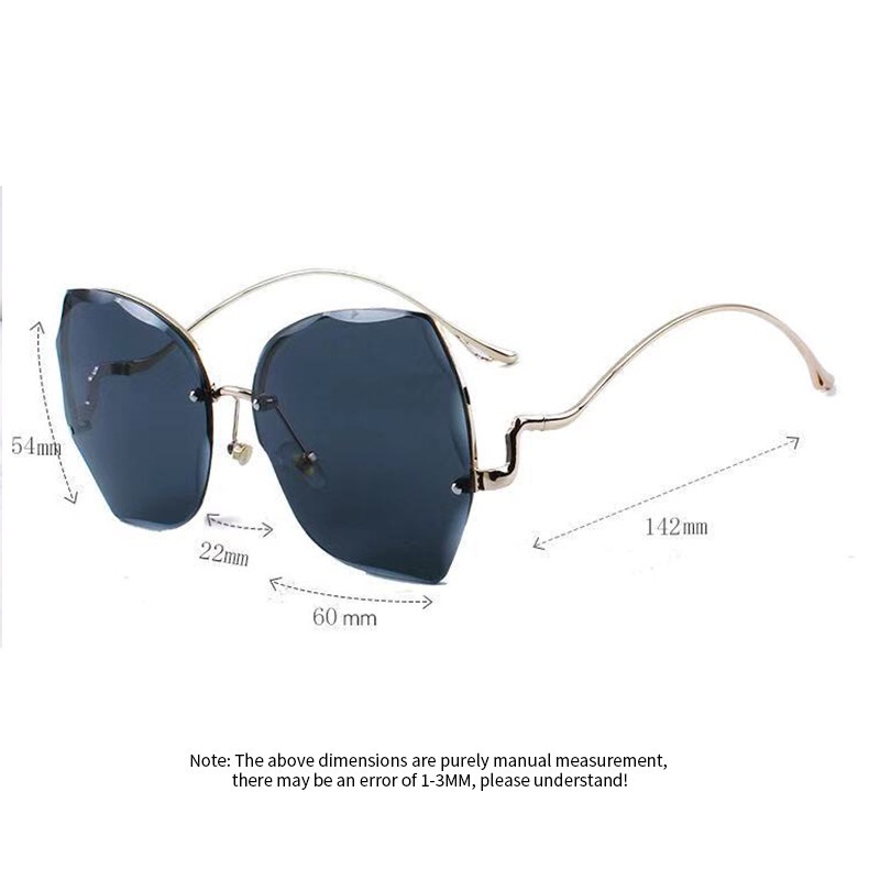 Kính Chống Nắng Không Vành Họa Tiết Hoa Bướm Màu Gradient Phong Cách Âu Mỹ Thời Trang Cho Nữ