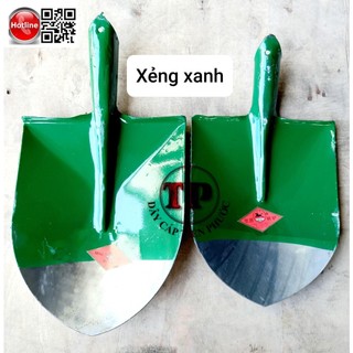 Xẻng xanh xúc đất, làm vườn, xây dưng...