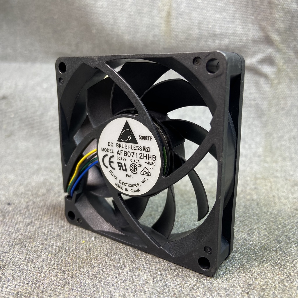 QUẠT 7 cm 12v 0.45A Mỏng 1.5 cm DELTA Gió tốt , AFB0712HHB
