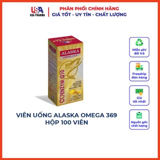 Dầu cá ALASKA OMEGA 369 tăng cường thị lực giảm nguy cơ mắc bệnh tim mạch - Hộp 100 viên
