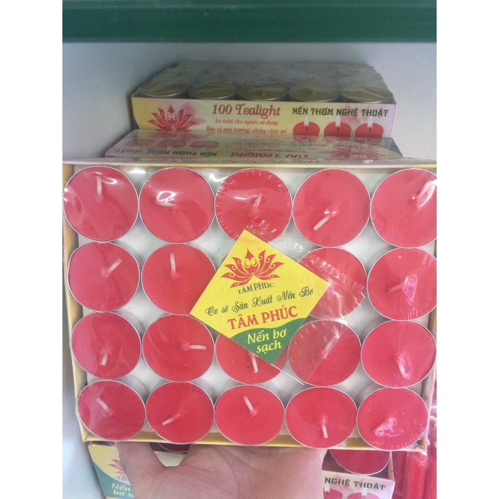 Nến bơ sạch 100 viên tâm phúc không khói không mùi cháy 3- 4 tiếng