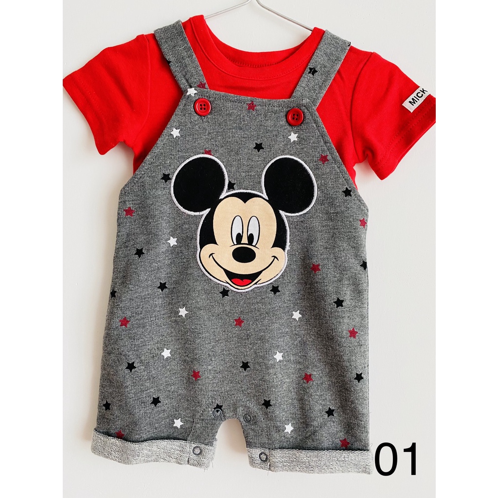 Set Yếm Cho Bé Trai Bé Gái Chất Liệu Da Cá Mềm Mịn Hoạ Tiết Mickey Đáng Yêu Size từ 4kg-14kg Yếm Bé Gái Bé Trai M070