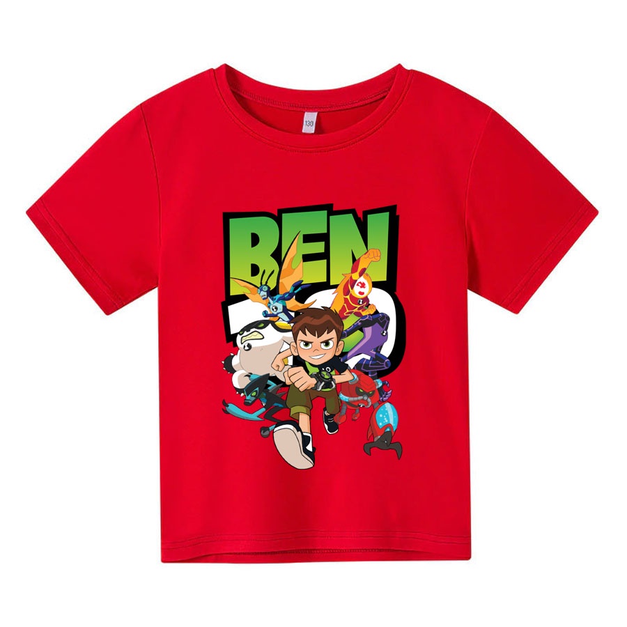 Áo thun trẻ em BEN 10, 4 màu, có size người lớn, King Cotton