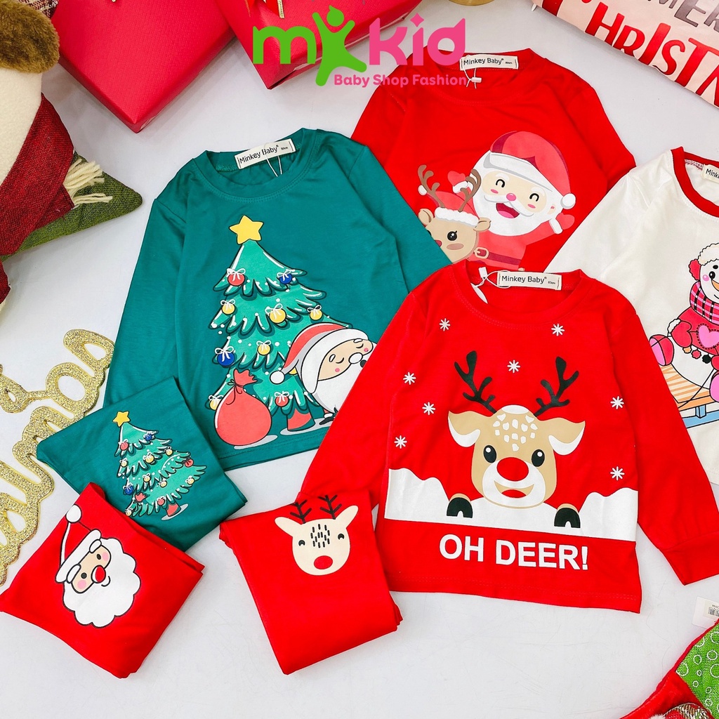 Bộ NOEL Cho Bé Trai Bé Gái 6-26KG 💖Đồ Giáng Sinh Cho Bé 💖 Chất Thun Lạnh Mềm Mát thoải mái cho bé
