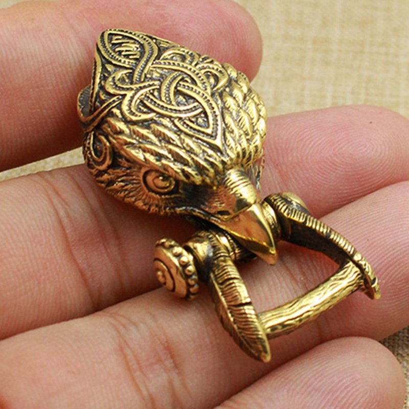 Khóa Bằng Đồng Thau Hình Đầu Đại Bàng Đa Năng Dùng Làm Vòng Tay Paracord DIY