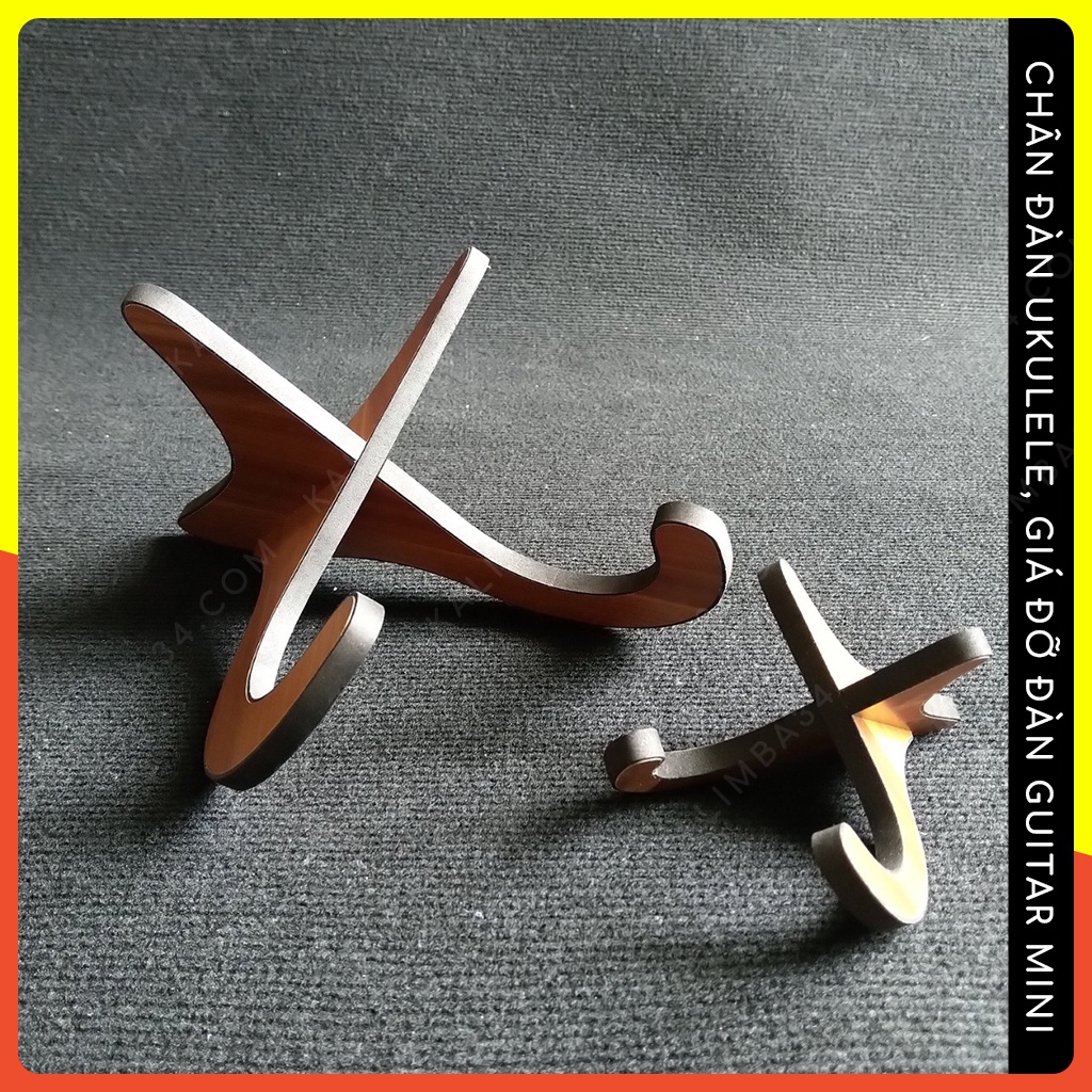 Giá đỡ đàn guitar mini, chân đàn ukulele bằng gỗ lắp ghép có đệm sốp chống trầy guitarlele nhỏ tiện dụng