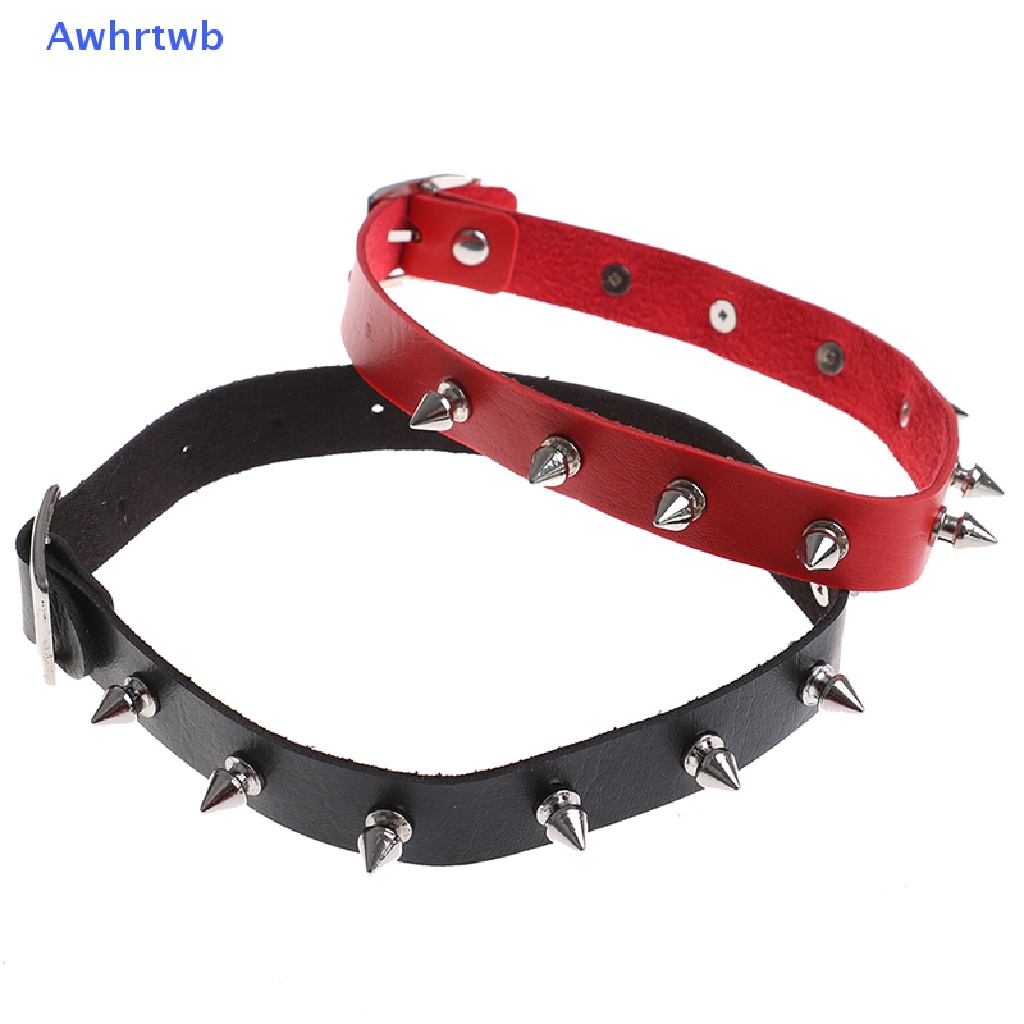 Vòng Cổ Choker Da Phối Đinh Tán Phong Cách Gothic Punk Cho Nam Và Nữ Mới Áo Thun Tay Ngắn In Chữ Thời Trang Cho Nữ