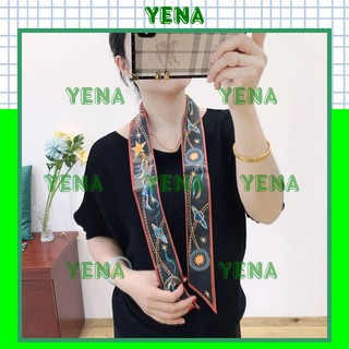 Khăn Lụa Quàng Cổ Nữ Buộc Tóc Thắt Nơ Quấn Túi 6x98 cm K6D01