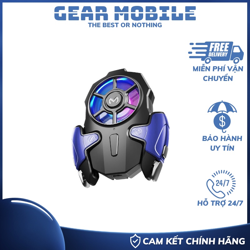 Tay cầm chơi game kèm quạt tản nhiệt MEMO AK03 hỗ trợ auto tap tản nhiệt siêu mát led rgb gaming dành cho điện thoại