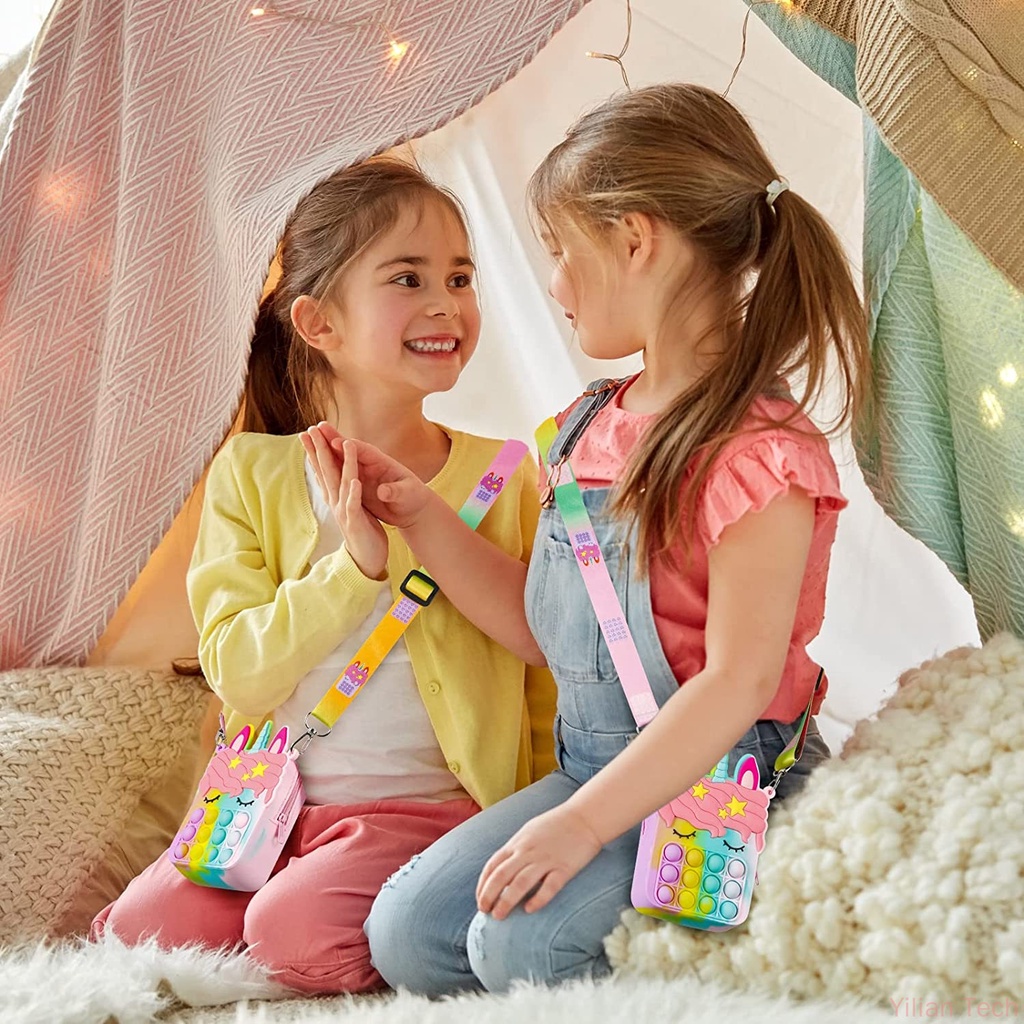 Minnie Pop It Túi Đeo Chéo Vai Hình Kỳ Lân Đồ Chơi Cho Học Sinh Trẻ Em