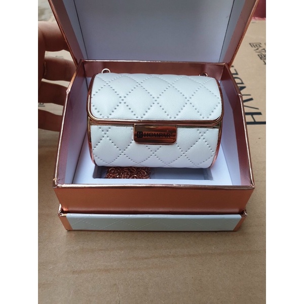 Set Son Túi Xách 4 cây HOMPAR phối Dây Xích Bằng Da Mềm Dưỡng Ẩm Không Phai Màu Sang Trọng