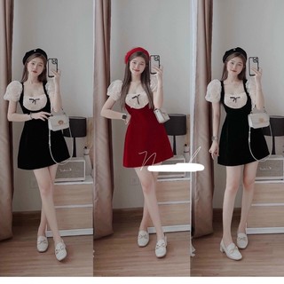 Đầm nhung quảng châu cá tính