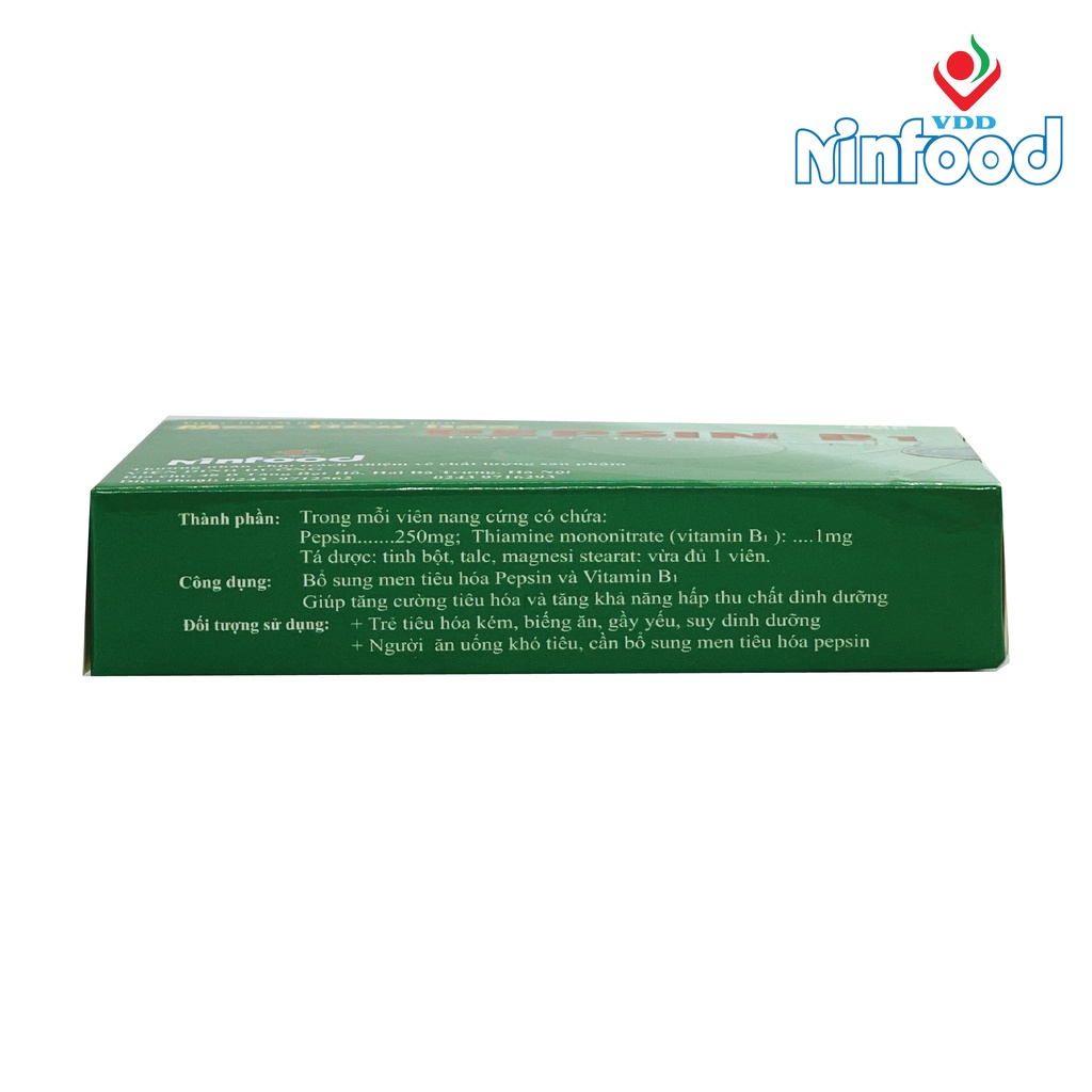 Men tiêu hóa Pepsin B1 - NINFOOD Viện Dinh dưỡng Quốc gia - hộp 20 viên