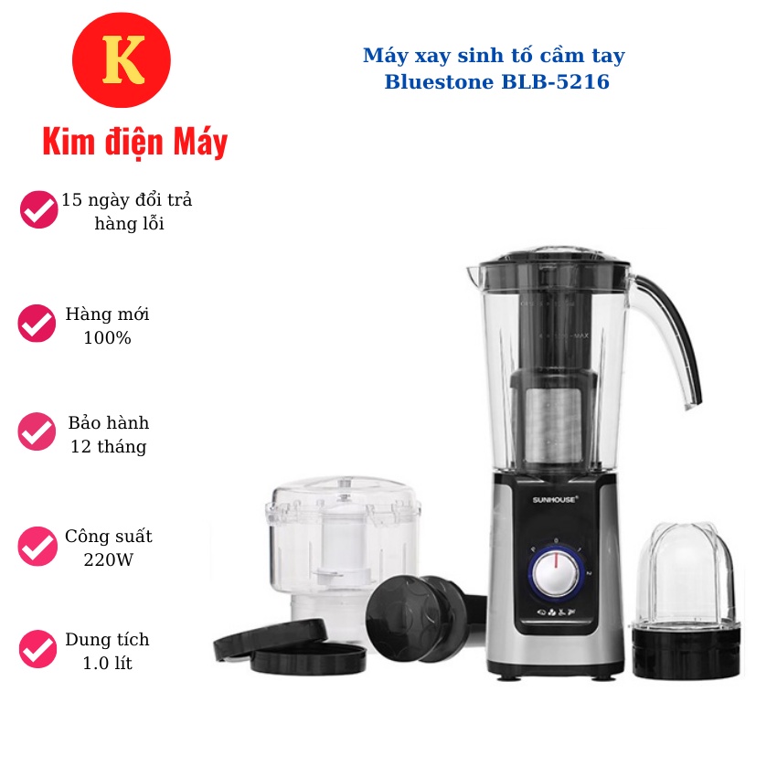 Máy xay sinh tố đa năng Sunhouse SHD5322B-công suất 220W tiết kiệm điện-bảo hành 12 tháng toàn quốc