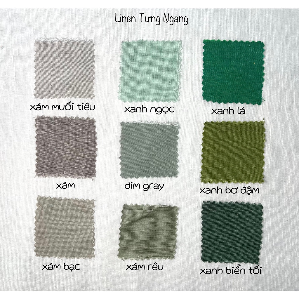 vải linen tưng sớ ngang