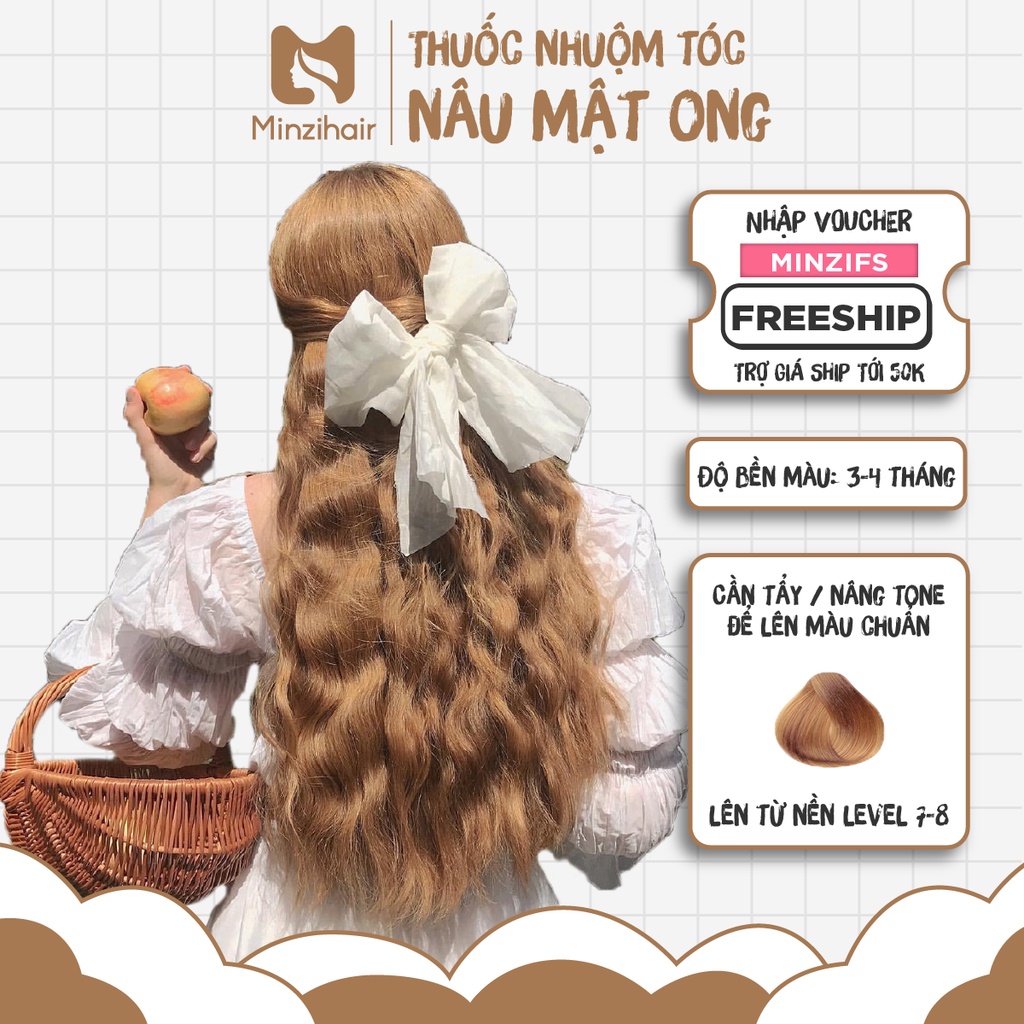 Thuốc Nhuộm Tóc Nâu Vàng Mật Ong - Minzihair HN