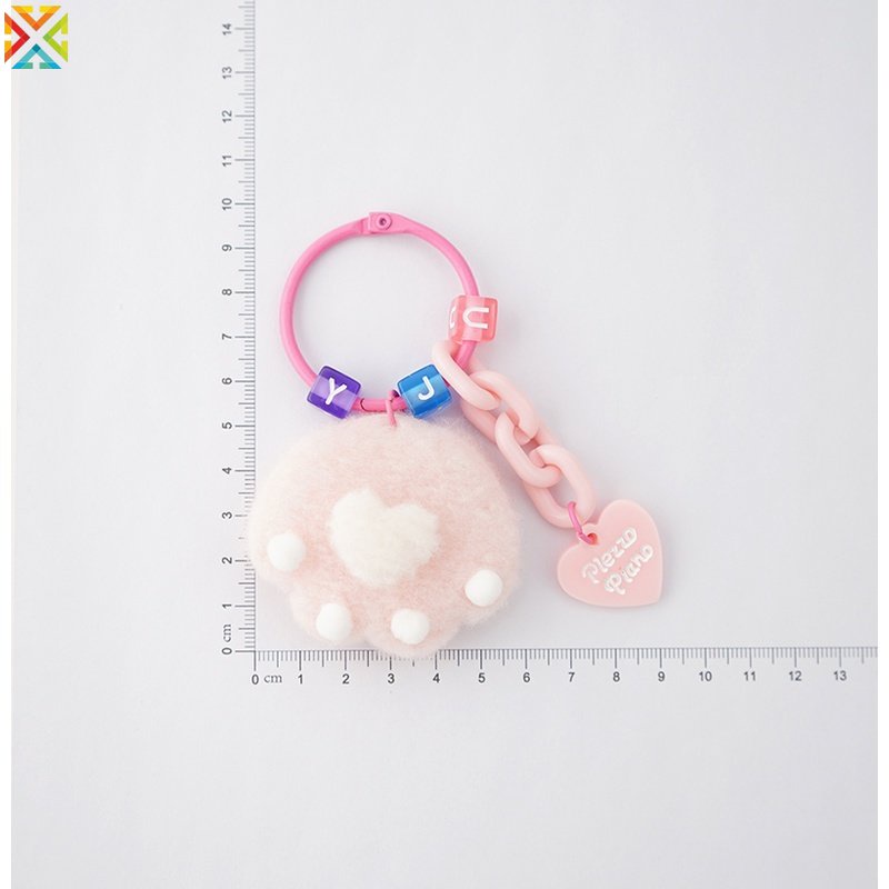 Móc Khóa Hình Chân Mèo Nhiều Màu Dễ Thương