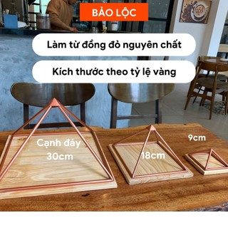 Kim Tự Tháp Năng Lượng Theo Tỷ Lệ Vàng Red Copper Pyramid