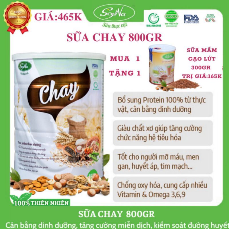 Sữa Hạt Chay SoyNa - Cung Cấp Nguồn Dinh Dưỡng Thanh Khiết - Sữa Thực Vật 10 Loại Hạt Cao Cấp